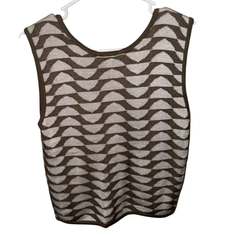 EMPORIO ARMANI Vintage Sleeveless Knit Sweater / Vest Size 8 - Picture 4 of 13